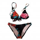 NWT NANETTE LEPORE 8 tropical swimsuit bikini 2 piece black triangle slide NWT NANETTE LEPORE 8 tropical swimsuit bikini 2 piece black triangle slide