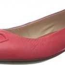 NEW ECCO Anine 38/7.5 squared ballet flats horsebit shoes red career leather NEW ECCO Anine 38/7.5 squared ballet flats horsebit shoes red career leather