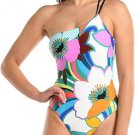 NWT LA BLANCA 8 bright colors 1 piece swimsuit 1 shoulder floral tummy control NWT LA BLANCA 8 bright colors 1 piece swimsuit 1 shoulder floral tummy control
