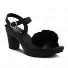 Patrizia By Spring Step heeled Sandals Size 36 US Size 5.5-6 Black shoes ruffle