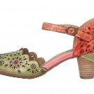 New L'Artiste Spring Step Parchetta 36 5.5 hand-painted Slingback Sandals shoes