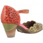New L'Artiste Spring Step Parchetta 36 5.5 hand-painted Slingback Sandals shoes