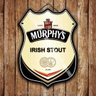 Murphy's Irish Stout Beer Advertising Bar Pub Metal Pump Badge Shield Steel Sign