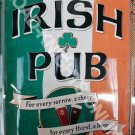 Irish Pub Bar Beer Guinness Stout Flag St Patricks Large 3D Metal Embossed Sign