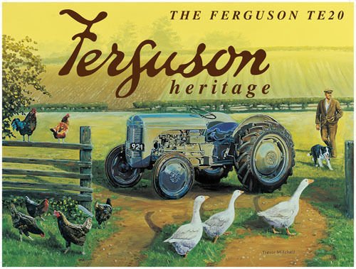 Ferguson TE20 Tractor Farm Old Vintage Classic Heritage Small Metal/Tin Sign