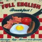 Full English Breakfast, Cafe Kitchen Pub Vintage Food Old, Small Metal/Tin Sign