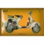 Vespa 125 Cutaway Scooter Old Classic Advertising Medium 3D Metal Embossed Sign