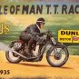 Vintage Garage, 37 AJS Motorcycle, Old Isle of man TT Race, Large Metal/Tin Sign