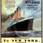 TITANIC, White Star Liner, RMS Ship/Boat, New York Large Metal/Tin Sign, Picture