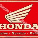 Honda Classic 70's Retro Motorcycle, Bike 108 Old Garage, Small Metal/Tin Sign