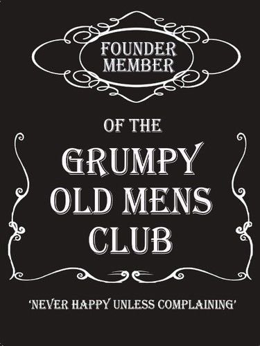 Grumpy Old Men's Club Medium Metal/Tin Sign