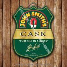 John Smith's Cask Beer Advertising Bar Pub Metal Pump Badge Shield Steel Sign