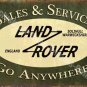 Vintage Garage, 43 Landrover Sales/Service Old Advertising, Large Metal/Tin Sign