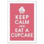Keep Calm And Eat A Cupcake Baking Kitchen Novelty Fridge Magnet