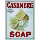 Cashmere Soap, Bathroom & Showeroom, Hotel, Vintage, Old, Small Metal/Tin Sign