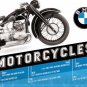 BMW Motorcycles, R17 Vintage Classic Motorbike, Large 3D Metal Embossed Sign