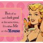 Both of us can't look good, Retro Gift, Girl, Makeup, Novelty Fridge Magnet