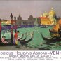 Venice, Gondola, Canal, Italy, Italian Holiday Rail, Medium Metal/Tin Sign