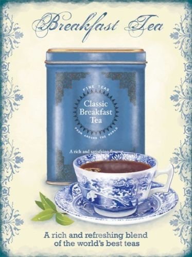 Classic Breakfast Tea Room Drink Kitchen Cafe Cream Shop Small Metal/Tin Sign
