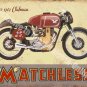 Vintage Garage Matchless Clubman, 120 Motorcyles 60's Bike, Large Metal/Tin Sign