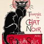 Chat Noir French Black Cat Shabby Chic Art Deco Kitchen Novelty Fridge Magnet
