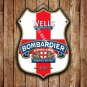 Wells Bombardier Beer Advertising Bar Old Pub Metal Pump Badge Shield Steel Sign