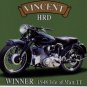 Vincent HRD Motorcycle, Classic/Vintage Motorbike, Small Metal/Tin Sign, Picture