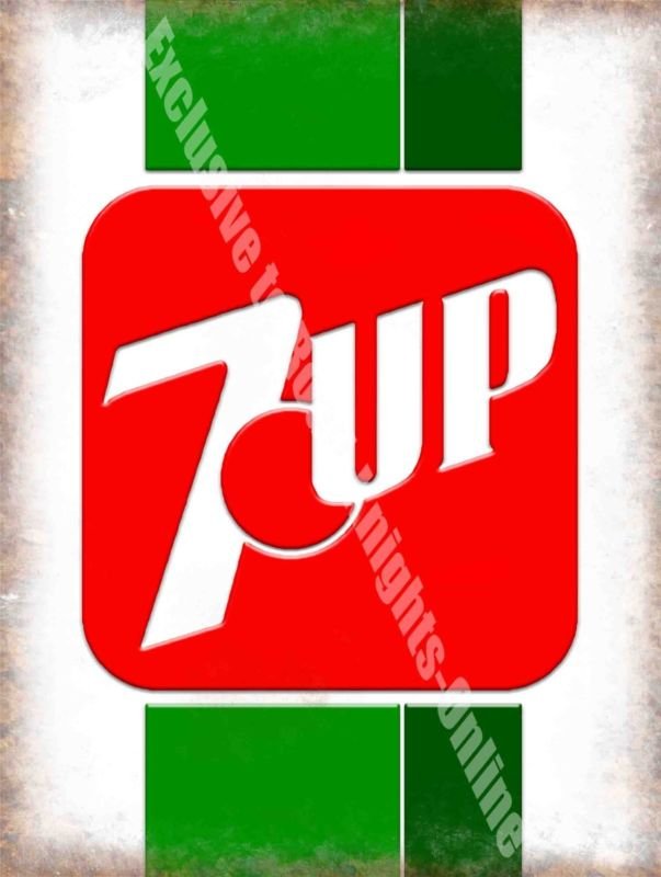 7up Lemonade Lime 60s 70s Retro Soft Drink Cafe Diner Shop Small Metal/Tin Sign