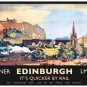 Edinburgh, Castle, Scotland, LNER, LMS, Railway, Large Metal/Tin Sign