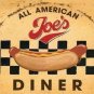 Joe's Diner 50's American Hotdog Retro Vintage Food Gift, Small Metal/Tin Sign