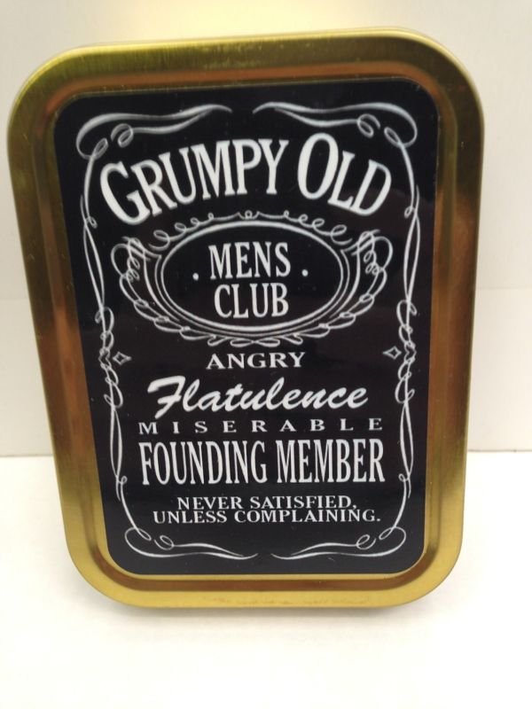 Grumpy Old Men Club,Funny Man,Dad,JD Gift Cigarette Tobacco Storage 2oz Tin