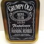 Grumpy Old Men Club,Funny Man,Dad,JD Gift Cigarette Tobacco Storage 2oz Tin