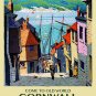 Cornwall, Cornish, Boats Ships, GWR Train Railway, Cobble, Small Metal/Tin Sign
