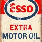 Vintage Garage 114, Esso Extra Motor Oil Can, Petrol, Old, Medium Metal/Tin Sign