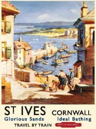 St Ives Cornwall Cornish, Boats, Harbour, British Railways Medium Metal/Tin Sign