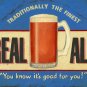 Real Ale, Retro Pub Bar Cafe Restaurant, Drink Bitter Beer Medium Metal/Tin Sign