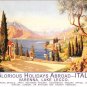Italy Lake Lecco Advertising Italian Holiday Art Deco Home Medium Metal/Tin Sign