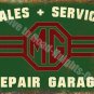 Vintage Garage 96, MG Sports Car Repair Old Sales Service, Medium Metal/Tin Sign