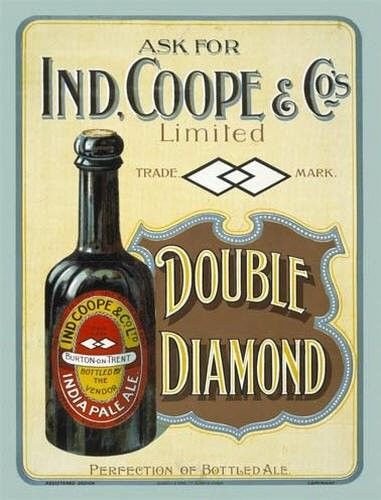 Ind, Coope & co, India Pale Ale, Old Bottled Beer Pub Bar, Medium Metal/Tin Sign