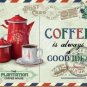 Coffee Beans Vintage Postcard, Kitchen Cafe Old Shop, Food, Small Metal/Tin Sign
