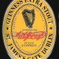 Guinness Label Irish Bottle Beer Drink Pub Bar Inn Medium 3D Metal Embossed Sign