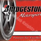 Vintage Garage Bridgestone Tyres, 59, Motorsport Racing, Small Metal/Tin Sign