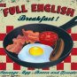 Full English Breakfast, Cafe Kitchen Pub Vintage Food Old, Novelty Fridge Magnet