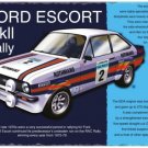 Ford Escort MkII Classic Rally Car 4x4, Medium Metal/Tin Sign, Picture, Plaque