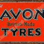 Vintage Garage Avon Tyres, 131 British Motorsport Old Car, Large Metal/Tin Sign