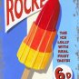 Rocket Lolly Ice Cream, Vintage Shop Kitchen Cafe Food Old, Large Metal/Tin Sign