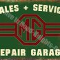 Vintage Garage 96, MG Sports Car, Repair Old Sales Service, Large Metal/Tin Sign