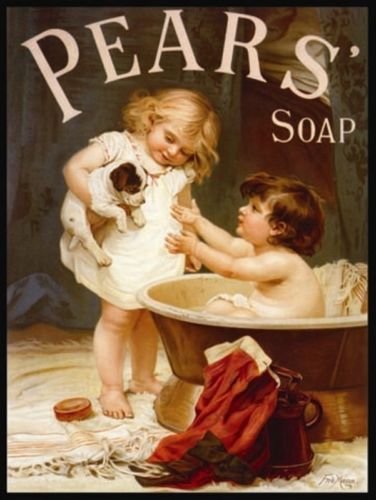 Pears' Soap, Bathroom Showeroom Vintage Advitising, Large Metal/Tin Sign Picture