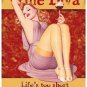 Wine Diva, Life's too short, Vintage Retro Girl Funny Gift Novelty Fridge Magnet