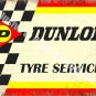 Vintage Garage Dunlop Tyres, Motorsport Car 154 Racing Old Medium Metal/Tin Sign